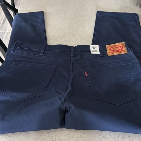 NWT Levi’s 541 Athletic Tapered Stretch Navy Pants Levi's Blue Tech 40 30 - Picture 5 of 8